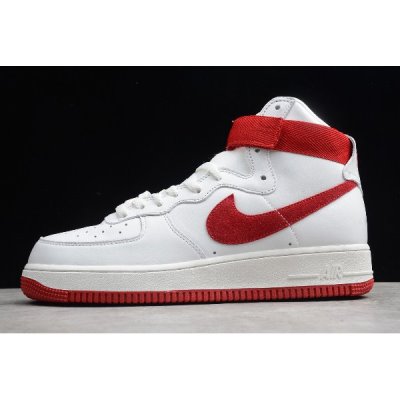 Nike Air Force 1 High Beyaz / Kırmızı Kaykay Ayakkabı Türkiye - 055QS48X